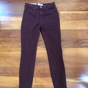 American Apparel stretchy burgundy jeans 26